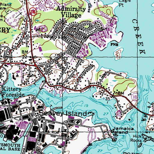 Topographic Map of Brown Lot, ME