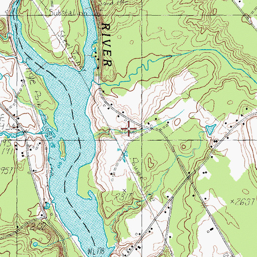 Topographic Map of Came Cemetery, ME