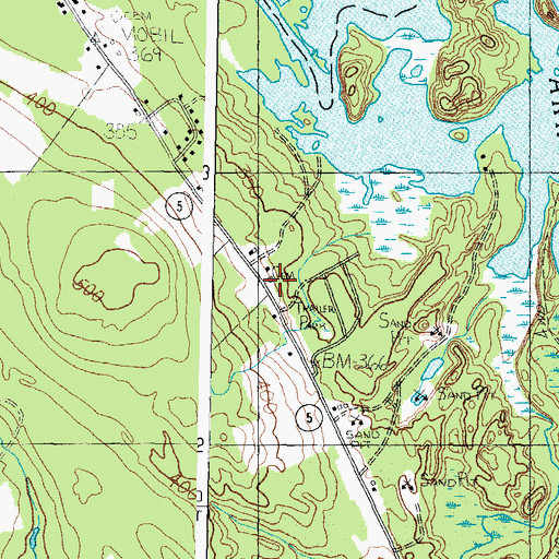Topographic Map of Carpenter Number 1 Cemetery, ME