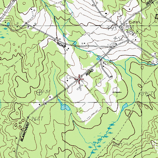 Topographic Map of Carroll Cemetery, ME