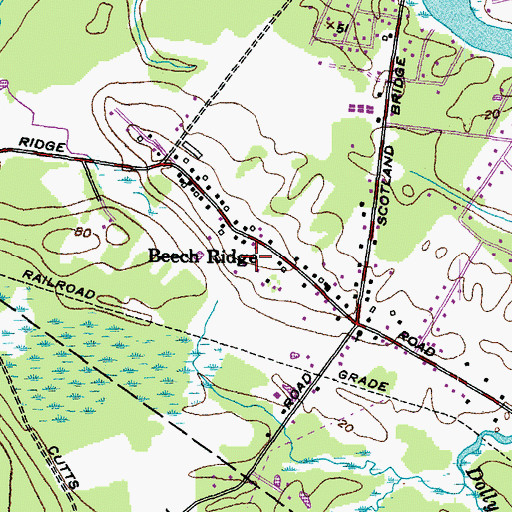 Topographic Map of Carter Lot, ME
