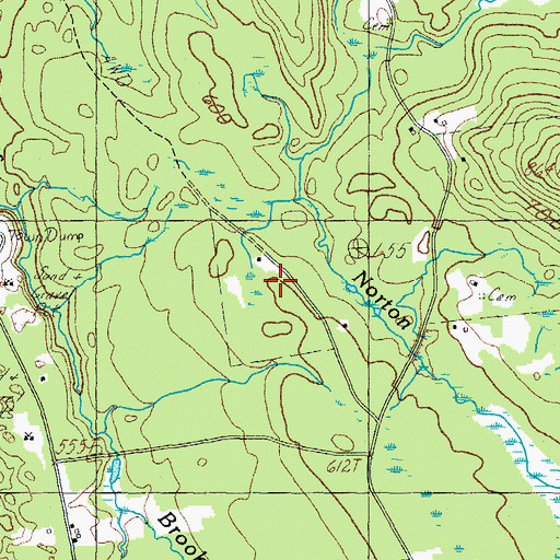 Topographic Map of Chellis Cemetery, ME