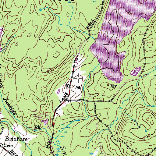 Topographic Map of Chick Lot, ME