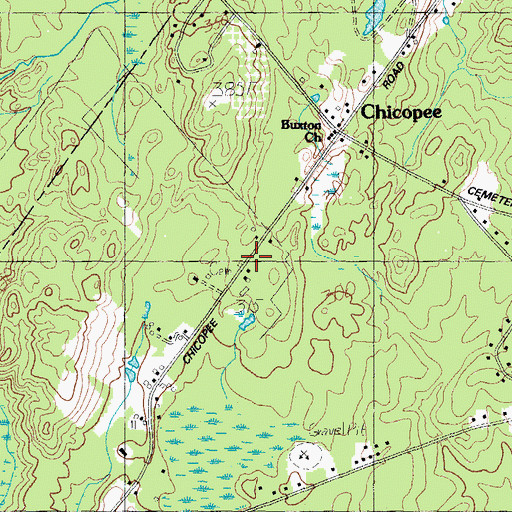 Topographic Map of Chicopee Road Cemetery, ME