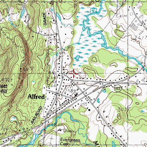 Topographic Map of Congregational Church Yard, ME