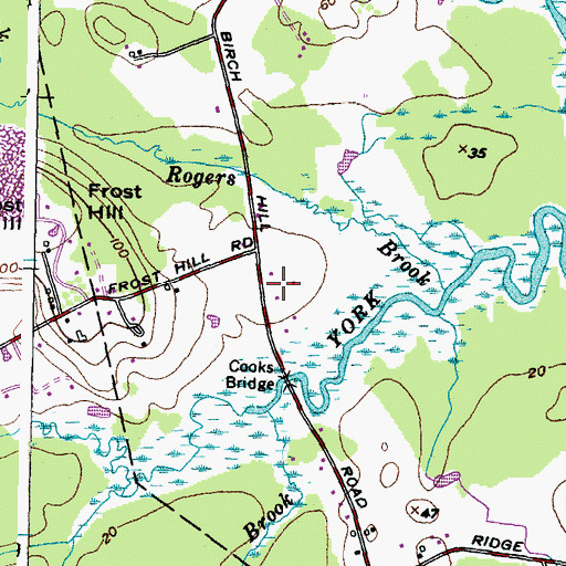 Topographic Map of Cook Lot, ME