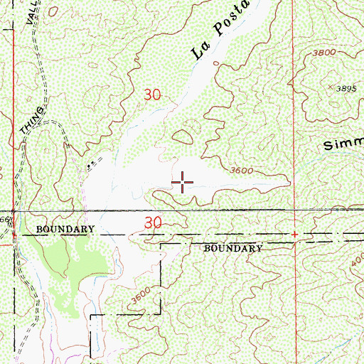 Topographic Map of Simmons Canyon, CA