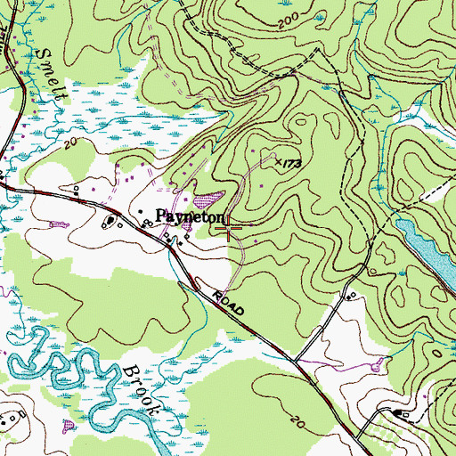Topographic Map of Nowell Linscott Chadbourne Lot, ME
