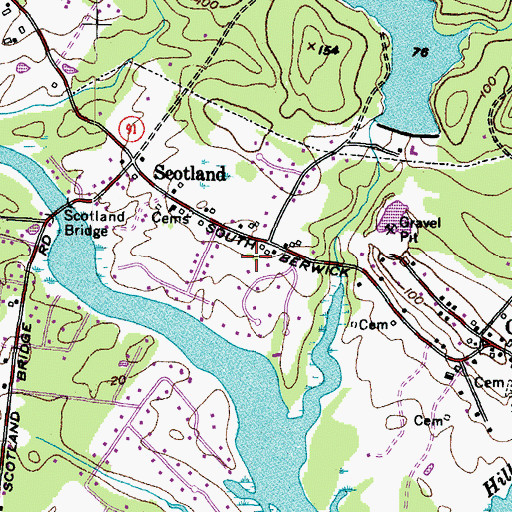 Topographic Map of Nowell Lot, ME