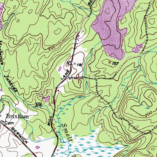 Topographic Map of Nowell Lot, ME