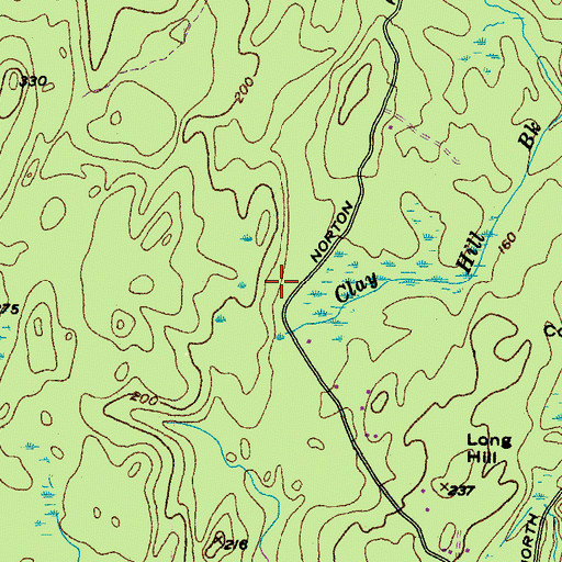 Topographic Map of O'Connor Cemetery, ME