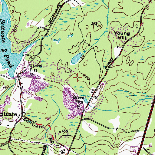 Topographic Map of Parsons Lot, ME