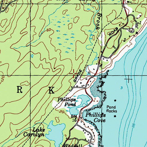 Topographic Map of Parsons Lot, ME