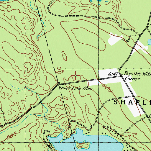 Topographic Map of Patch Cemetery, ME