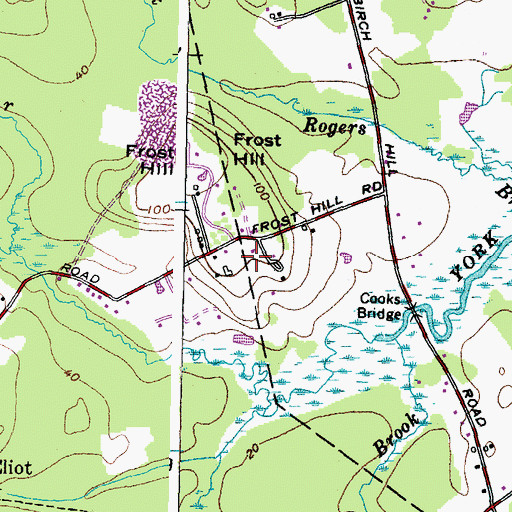 Topographic Map of Paul Lot, ME