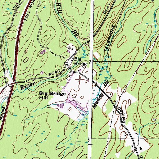 Topographic Map of Perkins Lot, ME