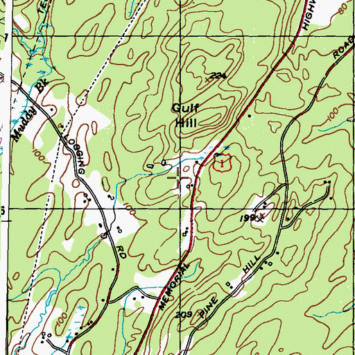 Topographic Map of Perkins Lot, ME