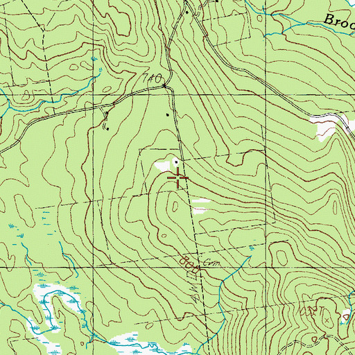 Topographic Map of Pettingell Cemetery, ME
