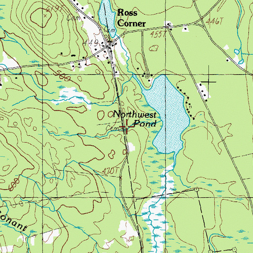 Topographic Map of Pike Cemetery, ME