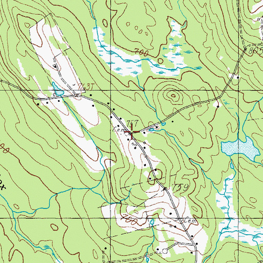 Topographic Map of Pillsbury Cemetery, ME