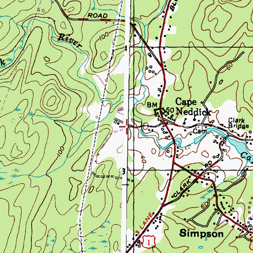 Topographic Map of Prebble Lot, ME