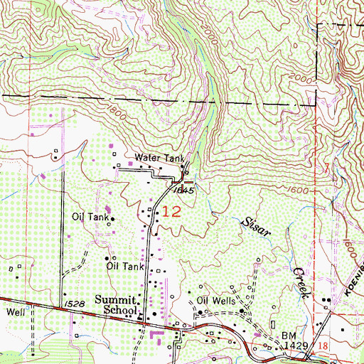 Topographic Map of Sisar Canyon, CA