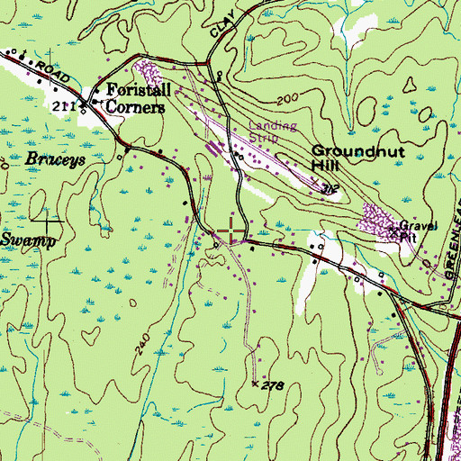 Topographic Map of Preble Lot, ME
