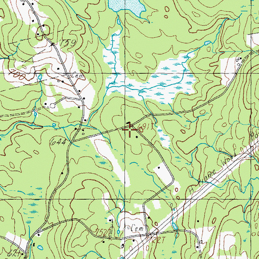 Topographic Map of Redman Cemetery, ME
