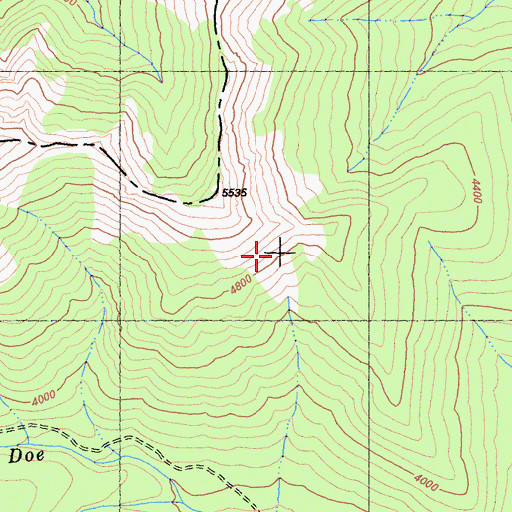 Topographic Map of Siskiyou Mountains, CA