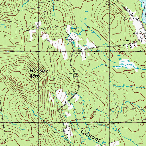 Topographic Map of Roberts Cemetery, ME