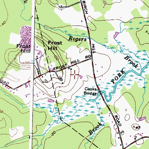 Topographic Map of Rogers Cook Lot, ME