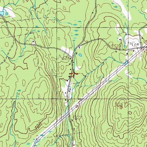 Topographic Map of Ross Cemetery, ME
