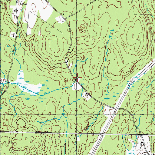 Topographic Map of Ross Cemetery, ME