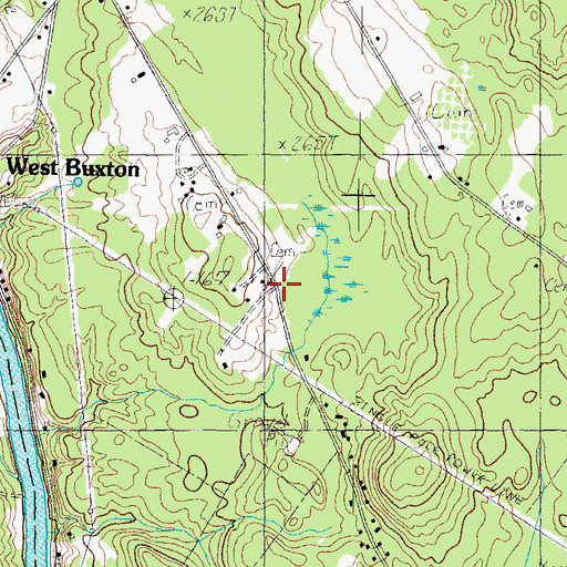 Topographic Map of Sawyer Deering Cemetery, ME