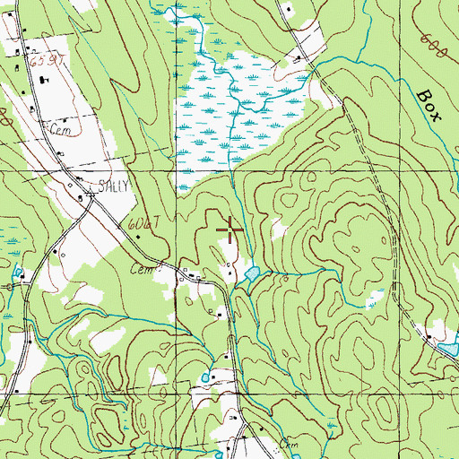 Topographic Map of Sayward Cemetery, ME