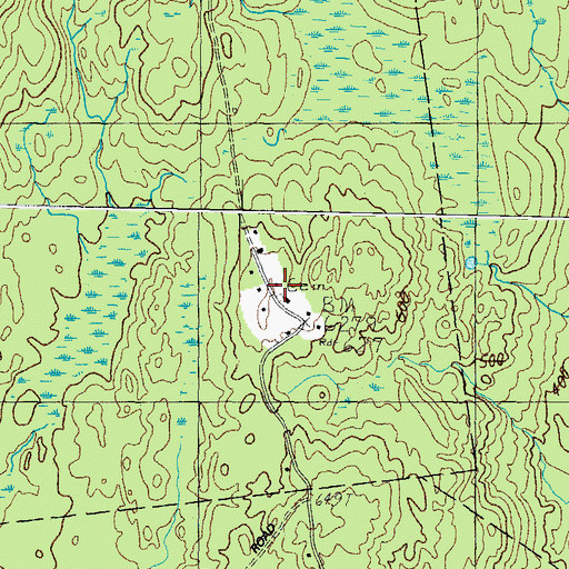 Topographic Map of Shackley Cemetery, ME