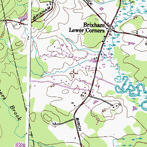 Topographic Map of Shaw Lot, ME