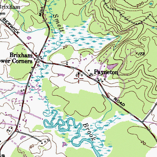 Topographic Map of Simpson Lot, ME
