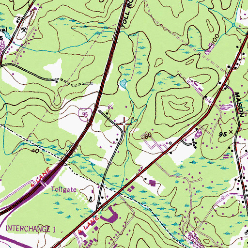 Topographic Map of Simpson Lot, ME