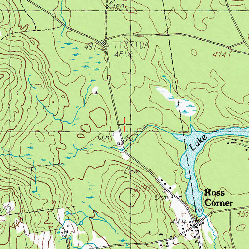 Topographic Map of Smith Cemetery, ME