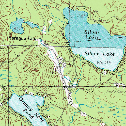 Topographic Map of Sprague Cemetery, ME