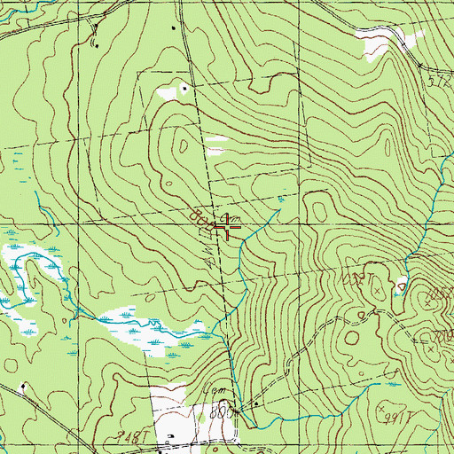 Topographic Map of Stanley Cemetery, ME
