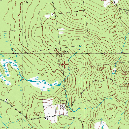 Topographic Map of Stanley Cemetery, ME