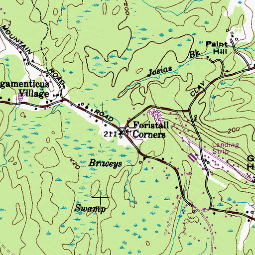 Topographic Map of Stevens Pugh Lot, ME