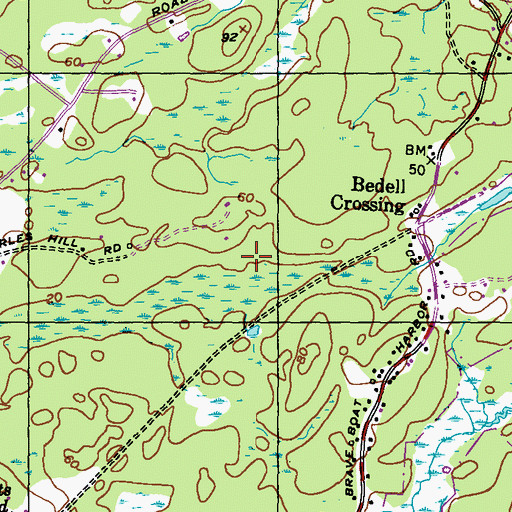 Topographic Map of Theodore Hill Lot, ME