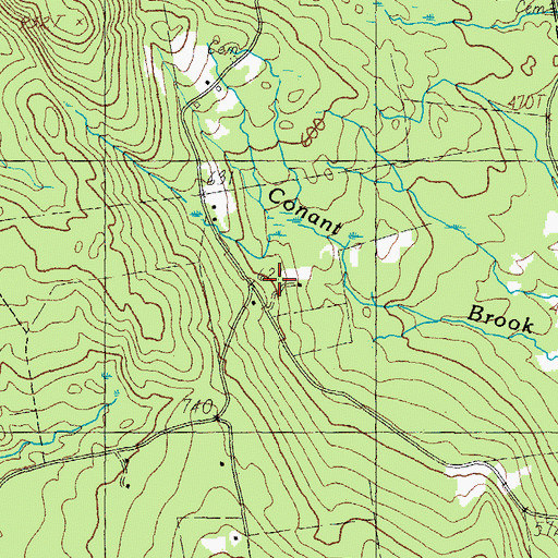 Topographic Map of Thing Cemetery, ME