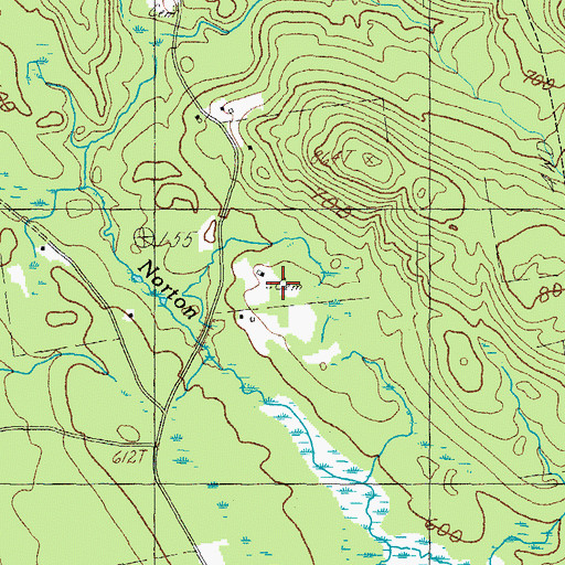 Topographic Map of Thompson Cemetery, ME