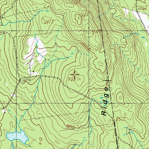 Topographic Map of Thompson Cemetery, ME