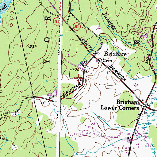 Topographic Map of Thompson Lot, ME
