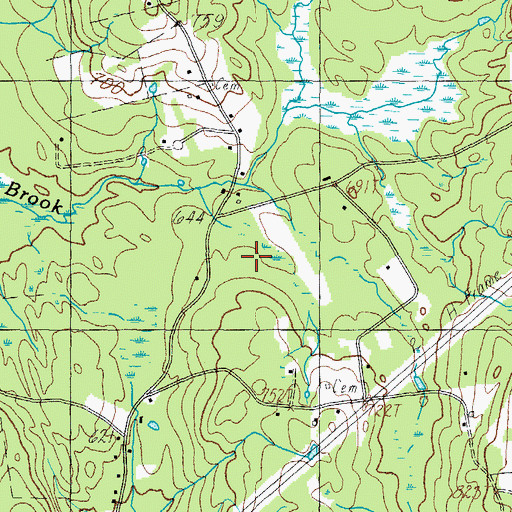 Topographic Map of Trafton Cemetery, ME